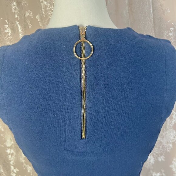 Derek Lam 10 Crosby Navy Blue Sleeveless Top Tank Top Terry Cloth Size 6 - Picture 4 of 9